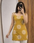 Women Cotton Sleeveless Short Kurti White Printed Casual Wear Top