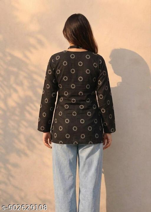Rayon Printed Short Kurti Kurta Top For Women & Girls | Stylish Fancy Ethnic Wear Short Kurti | Casual Daily Wear Office Wear Kurti Top - Image 2
