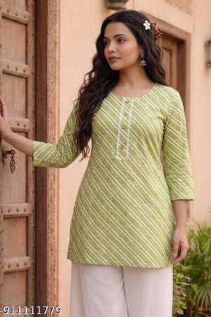 Women Printed Short Kurti//Cotton Short Kurti//Daily Wear//Office Wear